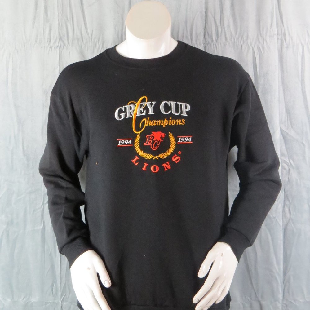 BC Lions Sweater (VTG) - 1994 Grey Cup Champions Stitched Graphic - Men's Medium